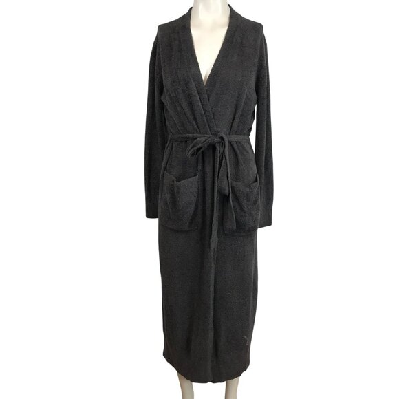 BAREFOOT DREAMS - WOMEN'S XXS/XS - GRAY OPEN FRONT LONG COZY CHIC LITE ROBE - Picture 1 of 8